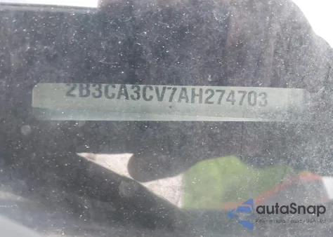 2010 Dodge Charger Sxt from USA, damaged, VIN 2B3CA3CV7AH274703